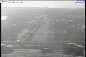 The current scene on the M18.