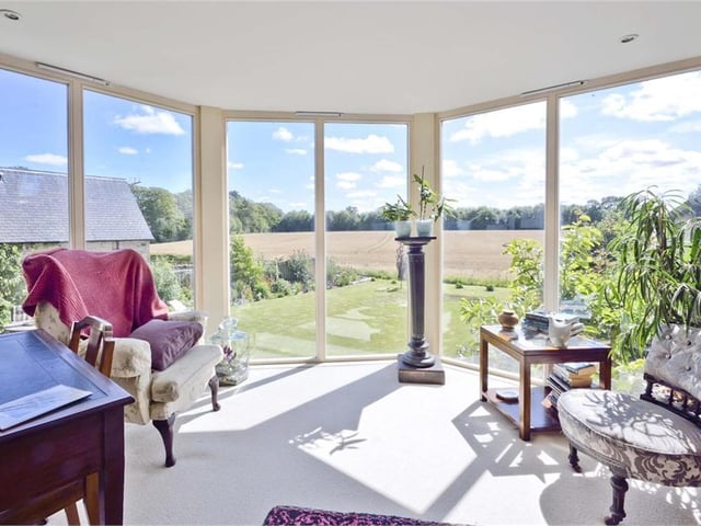 Even from inside, the views across the Borders countryside are magnificent