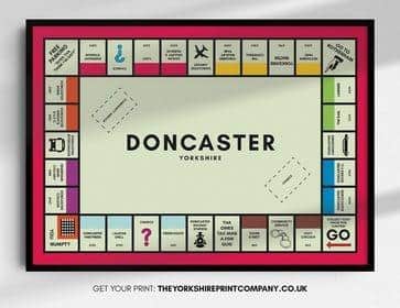 The Doncaster Monopoly-style print.