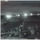 Footage captured a gang of quad bikers rampaging across a farmers' field.