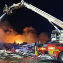 Fire crews have spent all night at the huge blaze.