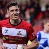 Joe Ironside celebrates his goal against Grimsby.