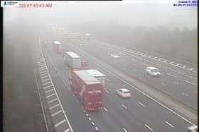 A yellow weather warning for fog is in place this morning (November 14) and traffic is likely to be affected.
