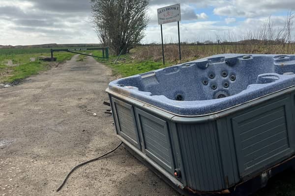 Cheeky flytippers took things a step too far when they deposited a giant hot tub in Doncaster.