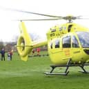 The air ambulance was reported at the scene of an emergency incident in Doncaster.