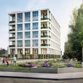 How the office block and public open space could look as part of the £24.8 million investment.
