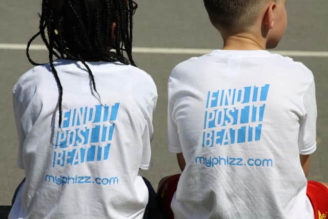St Mary's Catholic Primary School children wearing their myphizz t-shirts