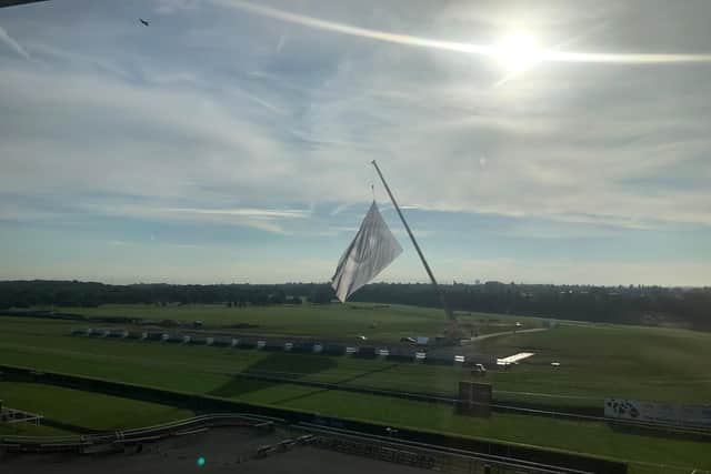 The flag was at Doncaster Racecourse on October 7 and 8.