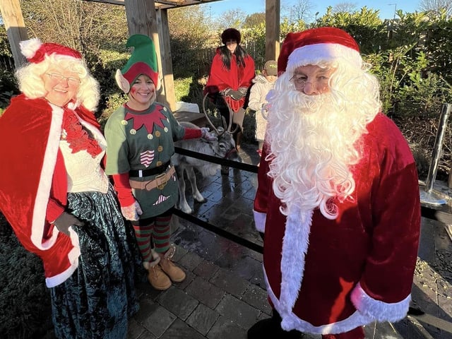 Even Santa and his helpers went along