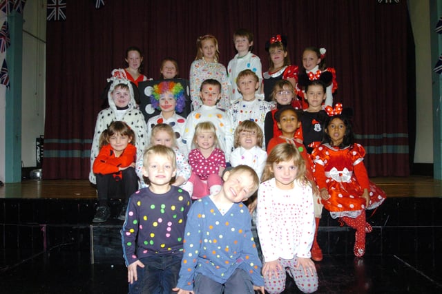 Children at Hill House St Mary's School dressed up for Children in Need in 2007