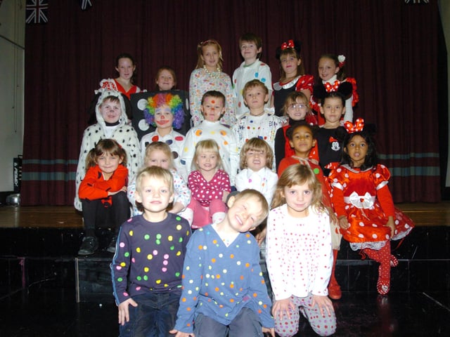Children at Hill House St Mary's School dressed up for Children in Need in 2007