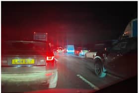 The crash on the M18 caused ten miles of tailbacks.