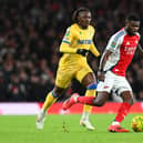 Crystal Palace's Eberechi Eze in action against Arsenal this season. (Photo by Stuart MacFarlane/Arsenal FC via Getty Images)