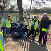 Mexborough ward coucillor Sean Gibbons with some of the volunteers