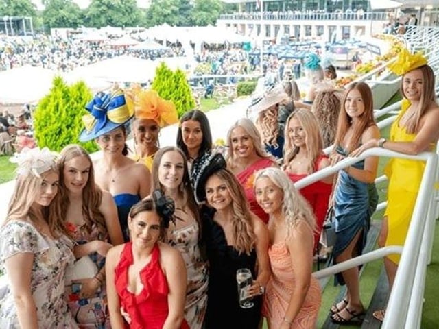 Looking their best on Ladies Day is this colourful group of pals.