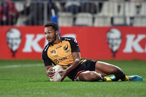 Hull-born Jordan Olowofela, pictured playing for Western Force in Christchurch, New Zealand, in 2021, has signed for Doncaster Knights for the 2024/25 season (Picture: Kai Schwoerer/Getty Images)