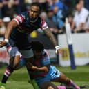 Doncaster's Telusa Veainu scored a stunning solo try in the win over Cornish Pirates (Picture: Jonathan Gawthorpe)