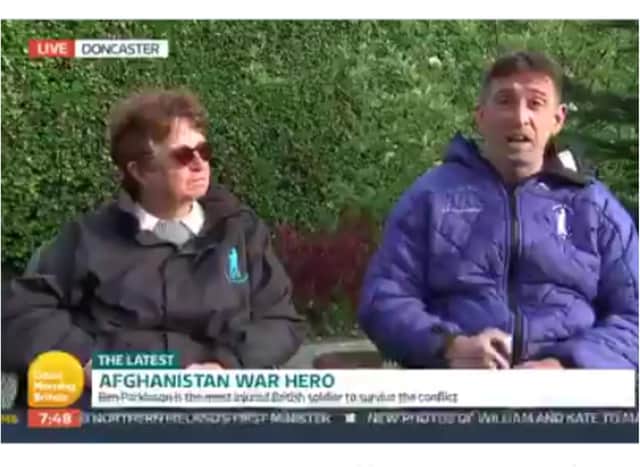Ben Parkinson and mum Diane Dernie appeared on Good Morning Britain. (Photo: GMB).