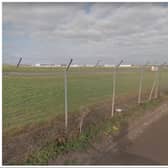 Two men and a women were spotted apparently having sex near to Doncaster Sheffield Airport.