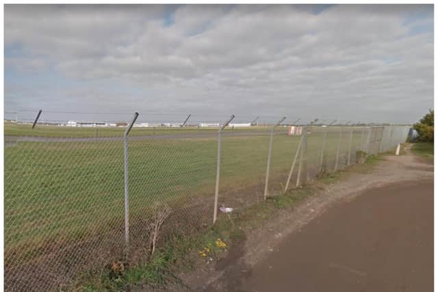Two men and a women were spotted apparently having sex near to Doncaster Sheffield Airport.