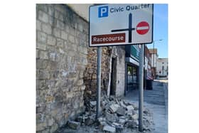 Thorne Road in Doncaster city centre has been partially closed following a wall collapse.