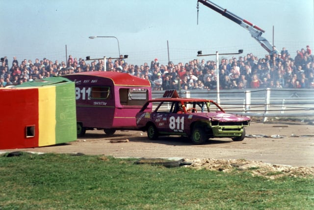 Stock car racing at Owlerton Stadium. 