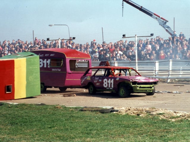 Stock car racing at Owlerton Stadium. 