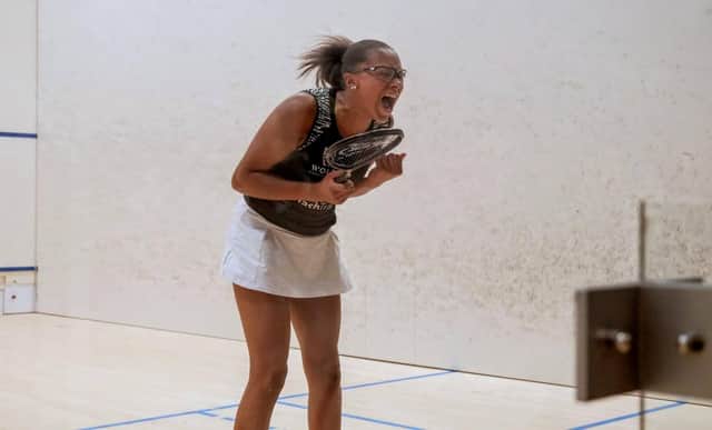 Doncaster's Asia Harris completed an amazing comeback. Pic: England Squash.