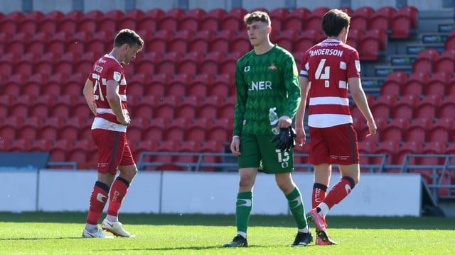 Andy Butler shows his disappointment at full time in Rovers' defeat to Fleetwood Town. Picture: Andrew Roe/AHPIX