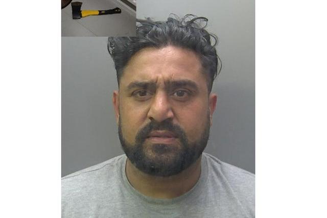 Umran Araf, 37, of Dunsberry, Bretton, has been sentenced to eight years in prison for attacking a visitor in his home with an axe, and then setting his dogs on him. He was charged with assault occasioning grievous bodily harm with intent and possessing a bladed article in a public place.