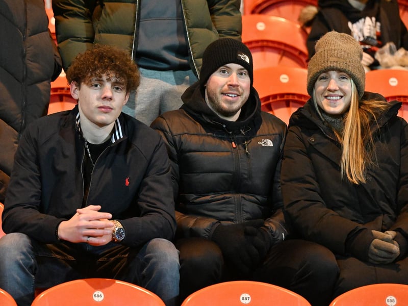 Doncaster Rovers fans watching the derby win over Huddersfield.