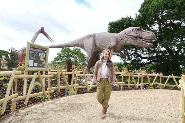 TV Presenter Helen Skelton opens Pangea, the park's spectacular dinosaur exhibition