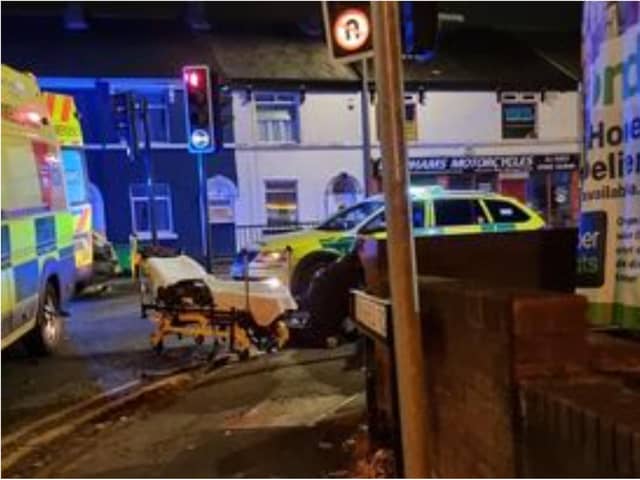 Police and paramedics attended at the scene in Balby Road.