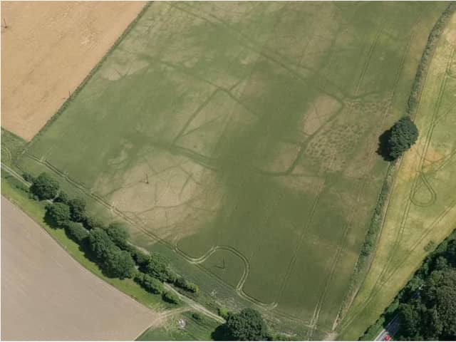 Roman field systems near Doncaster. (Photo: Historic England).
