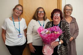 Lindy Shipman, pictured with her DBTH colleagues.