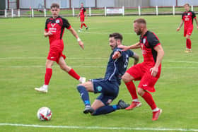 Action from Armthorpe Welfare’s draw at FC Humber United. Photo: Steve Pennock