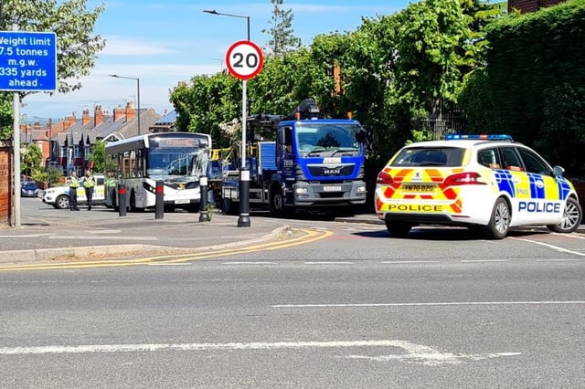The scene on Norborough Road