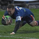 Billy McBryde scores against Ealing. Photo: Andrew Roe/AHPIX LTD