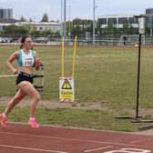 Jennifer Monteith won the women’s Donny Mile race at Doncaster Athletic Club’s annual Open meeting.