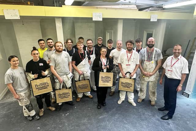 Apprentices from across the UK compete in the Painting and Decorating Association Apprentice Paperhanger of the Year competition at Doncaster College and University Centre