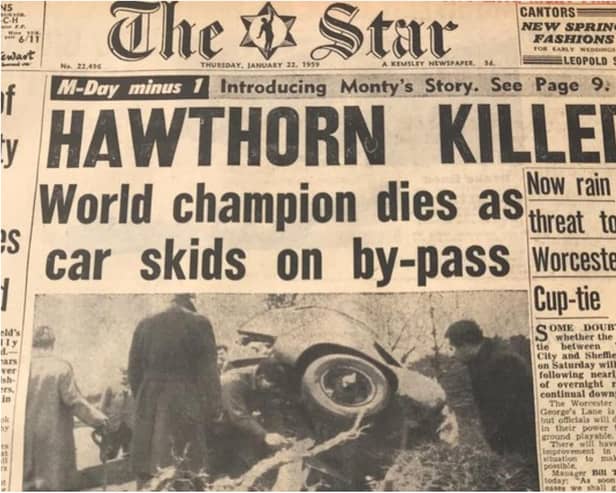 How the death of Mike Hawthorn was reported in 1959.
