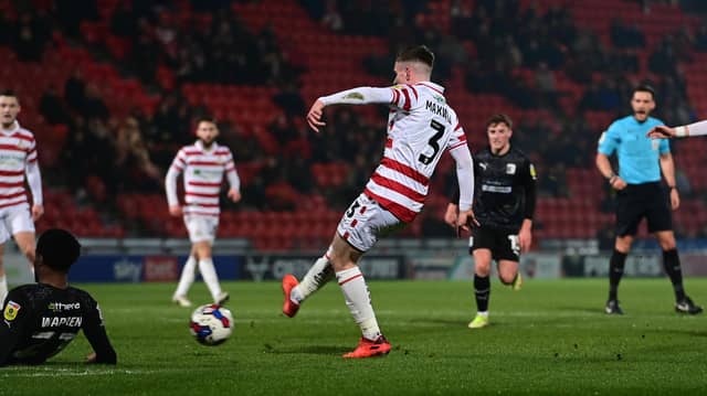 James Maxwell slots home the opening goal.