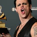 Doncaster singer songwriter Yungblud with his Grammy (Photo by Frederic J. Brown / AFP via Getty Images)