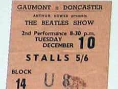 A ticket stub from the show in the 1960's.