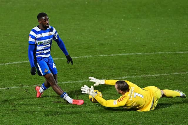 On another night Doncaster's Hakeeb Adelakun could have been celebrating a hat-trick.