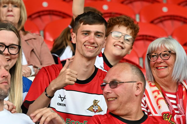 The Doncaster Rovers fans who saw their side beaten on penalties by Crewe Alexandra.