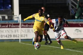 Hakeeb Adelakun, pictured (left) on loan at Gillingham last season, has joined Doncaster Rovers on loan until the end of the season (Credit: Mark Fletcher | MI News)