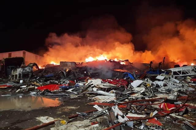 Crews have spent the night tackling the huge blaze. (Photo: NFRS).