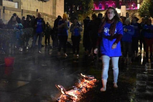 Are you brave enough to walk across shards of glass and red hot coals in Doncaster?