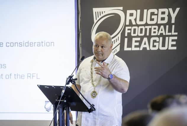 Carl Hall is also vice-president of the RFL.